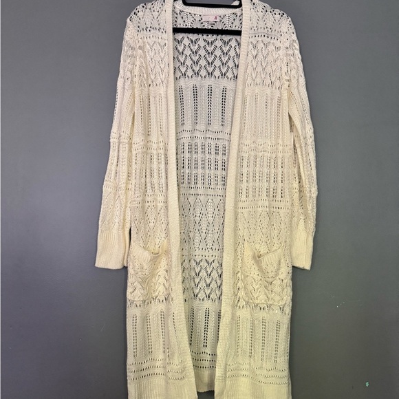 SO Cream Crochet Long Cardigan - Picture 2 of 7